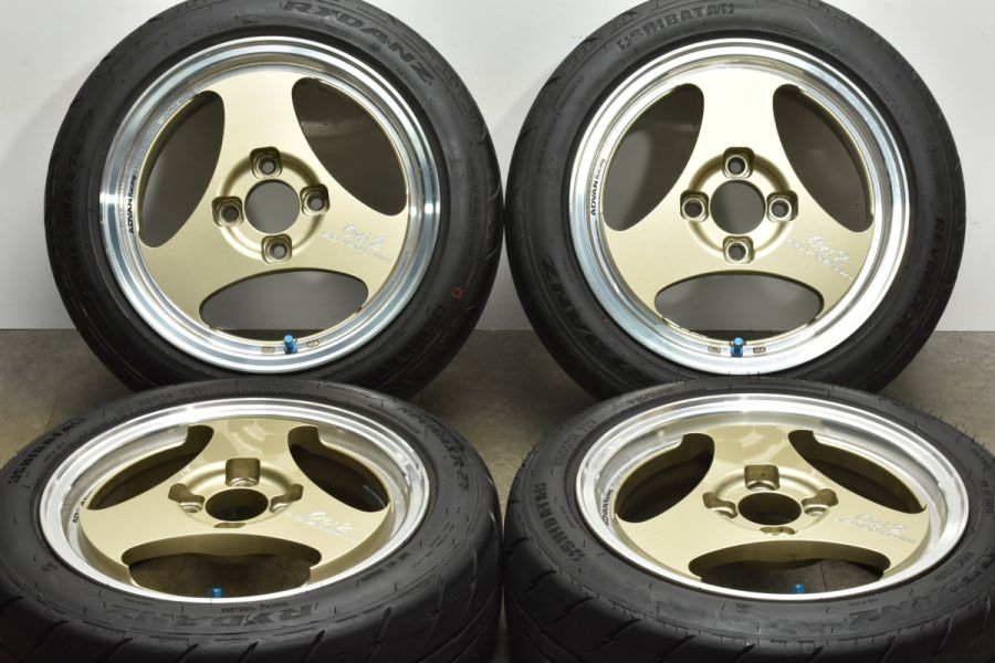 美品】アドバンレーシング oni2 14in 5.5J +45 6J +38 PCD100 シバタイヤ RYDANZ REIVIMAX R23  165/55R14 アルト ワゴンR ミラ ゼスト 中古 タイヤホイールセット | パーツ販売ナンバーワン