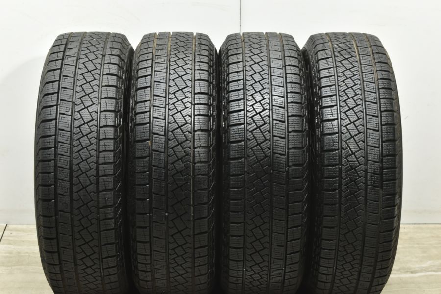 【バリ溝 美品】トピー NT 15in 5.5J +42 PCD100 ピレリ アイスゼロアシンメトリコ 175/65R15 アクア フィールダー  フィット スイフト