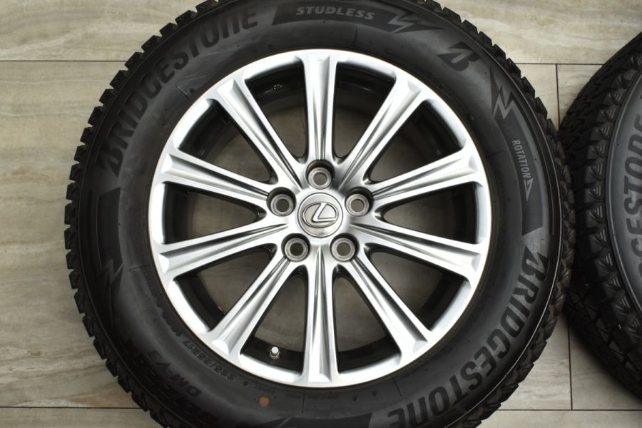 【美品】レクサス NX 純正 17in 7J +35 PCD114.3 ブリヂストン ブリザック DM-V3 225/65R17 ハリアー RAV4  ヴァンガード 流用