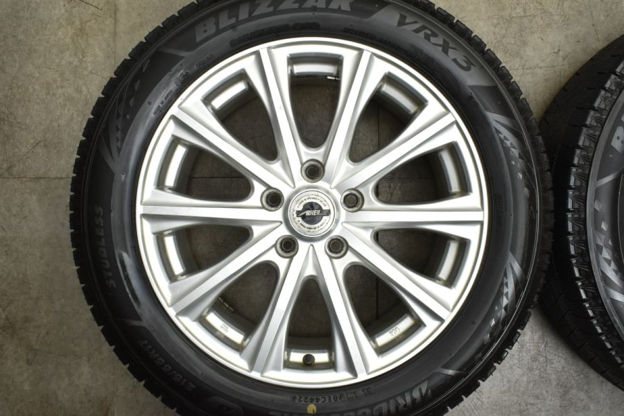 HS17036 ウェッズ ＡＸＥＬ エスティマ オデッセイ ヴェゼル 等 215/55R17 付き ７Ｊ +５３ ＰＣＤ１１４．３ ５穴 -  タイヤ・ホイールセット