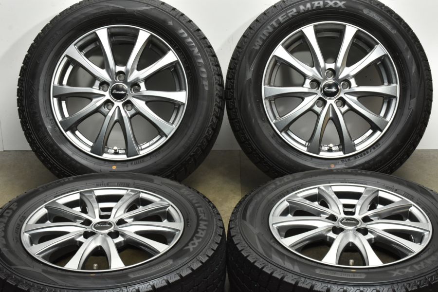 バリ溝 美品】エクシーダ 15in 6J+43 PCD100 ダンロップ ウィンター  