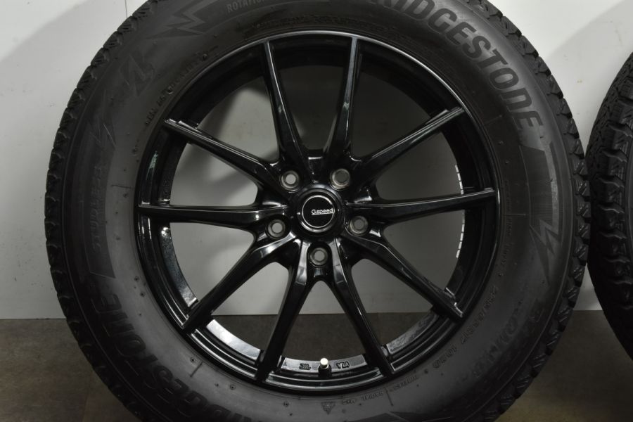 【美品】G-speed 17in 7J +38 PCD114.3 ブリヂストン ブリザック DM-V3 225/65R17 NX ハリアー RAV4  エクストレイル CR-V CX-8 CX-5