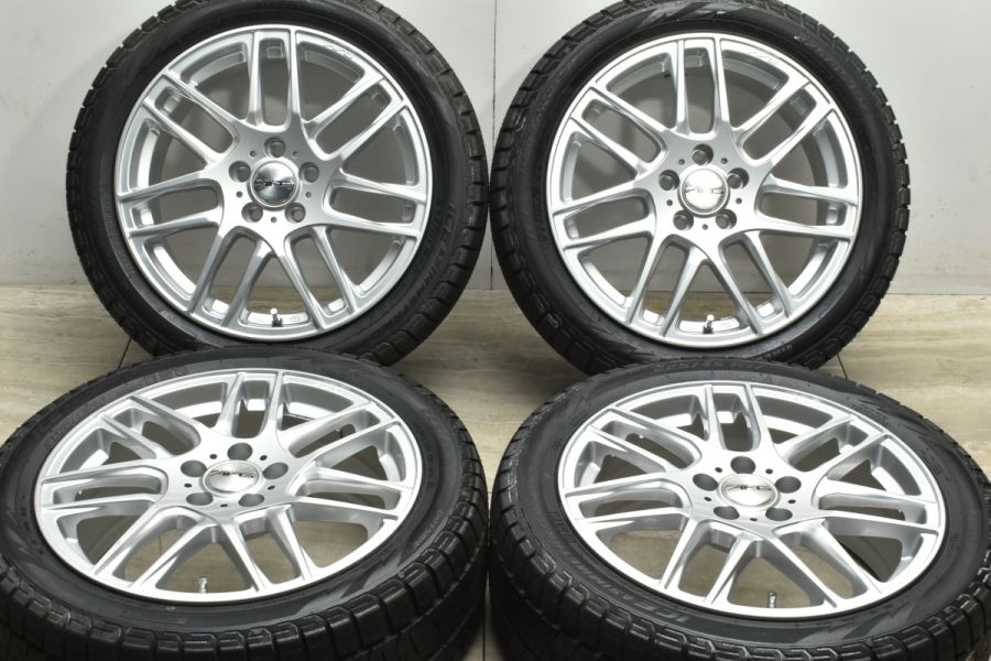 バリ溝 美品】EURO AFG 17in 7J +48 PCD108 ピレリ アイスアシンメトリ  