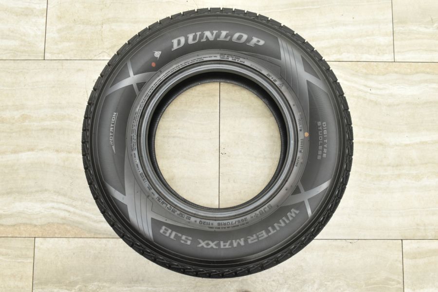 バリ溝 スタッドレス】ダンロップ ウインターマックス SJ8+ 265/70R16 2022年製 4本 ハイラックスサーフ ランドクルーザー 70  プラド 中古 スタッドレスタイヤのみ | パーツ販売ナンバーワン