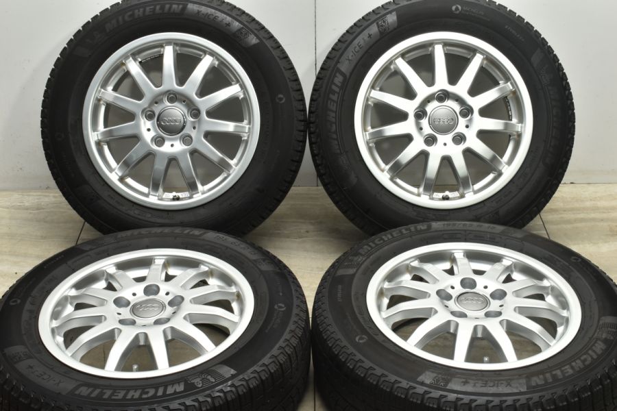 【美品】C-WORKS 15in 6J +47 PCD112 ミシュラン X-ICE3+ 195/65R15 アウディ A3 VW ゴルフ  ヴァリアント 交換用