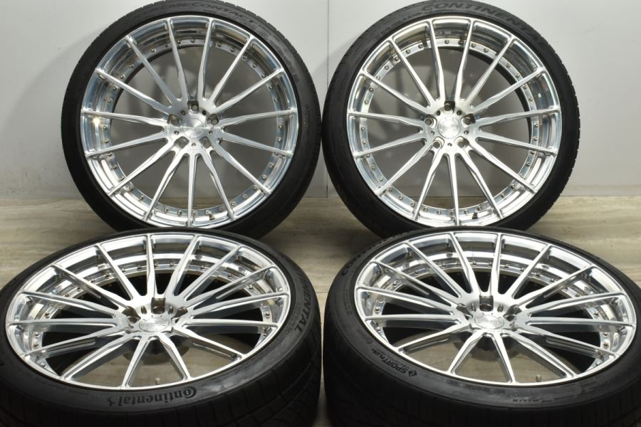 【希少 鍛造 2ピース】ADV.1 ADV15 MV2 CSシリーズ 22in 8.5J +41 +36 PCD120 コンチネンタル  285/30R22 LS500h LC500h 40 アルファード