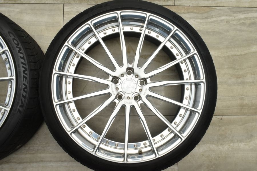 【希少 鍛造 2ピース】ADV.1 ADV15 MV2 CSシリーズ 22in 8.5J +41 +36 PCD120 コンチネンタル  285/30R22 LS500h LC500h 40 アルファード