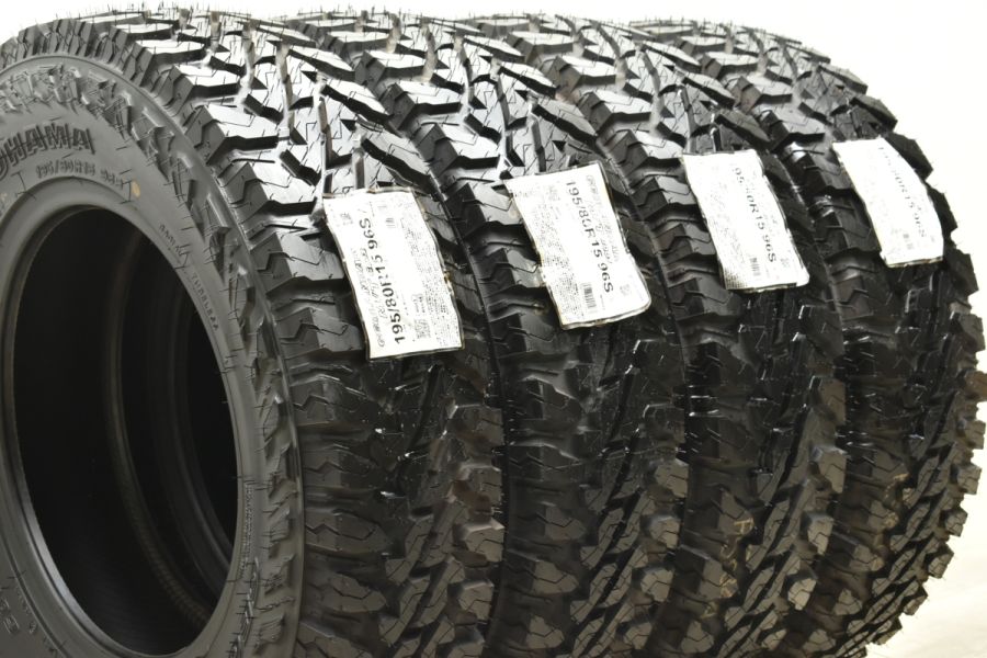 【未使用品】ヨコハマ ジオランダーM/T G003 195/80R15 4本セット JB74 JB43 ジムニーシエラ バリ溝 交換用 オフロード