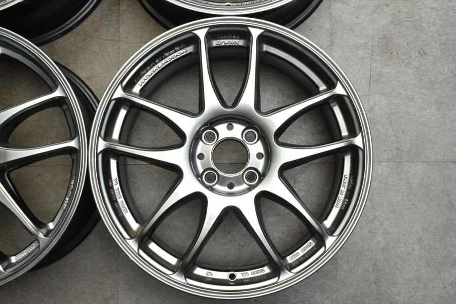 しーつー　エモーション　cr kiwami １７インチ　4穴 pcd100 WORK ワーク エモーション CR kiwami (極) 中古ホイール 4本 7J