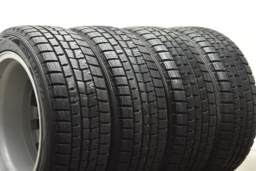 【美品】スバル レガシィ 純正 17in 7.5J +55 PCD100 ダンロップ ウインターマックス WM01 215/50R17 フォレスター  レガシィアウトバック