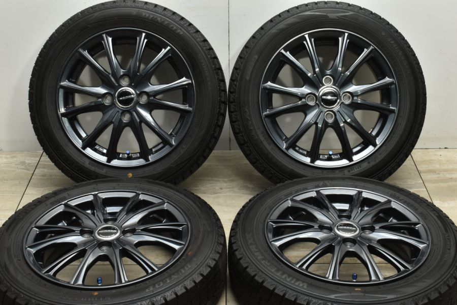 バリ溝 美品】WAREN 14in 4.5J +45 PCD100 ダンロップ ウィンター