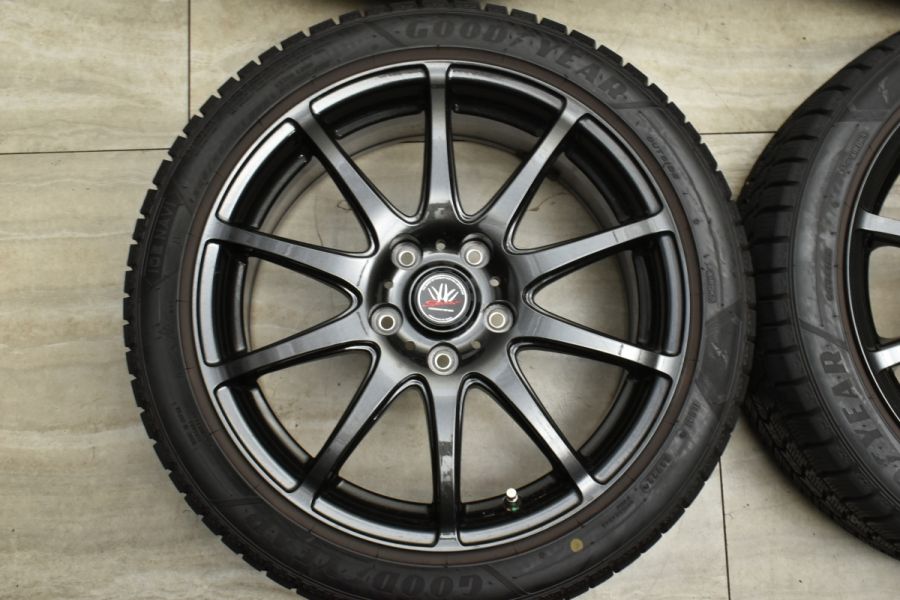 バリ溝 スタッドレス】ロクサーニ 17in 7J +48 PCD114.3 グッドイヤー アイスナビ8 205/45R17 ルーテシアRS  スイフトスポーツ GRヤリス 中古 スタッドレスタイヤホイールセット | パーツ販売ナンバーワン