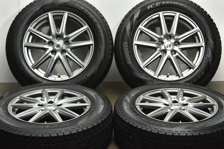 【美品】SEIN 17in 7J +48 PCD114.3 ピレリ アイスアシンメトリコプラス 225/65R17 CX-5 CX-8 エクストレイル  レガシィアウトバック