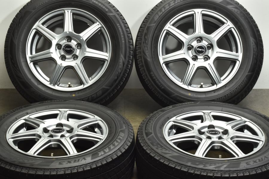 バリ溝 VRX3】ZART R7 15in 6J +45 PCD100 ブリヂストン ブリザック 195/65R15 プリウス カローラツーリング  スポーツ ウィッシュ 中古 スタッドレスタイヤホイールセット | パーツ販売ナンバーワン