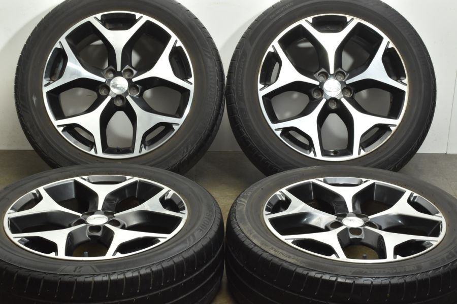 【良好品】スバル SJ フォレスター 純正 18in 7J +48 PCD100 ENKEI製 ブリヂストン 225/55R18 ノーマル戻し XV  流用 スタッドレス用にも