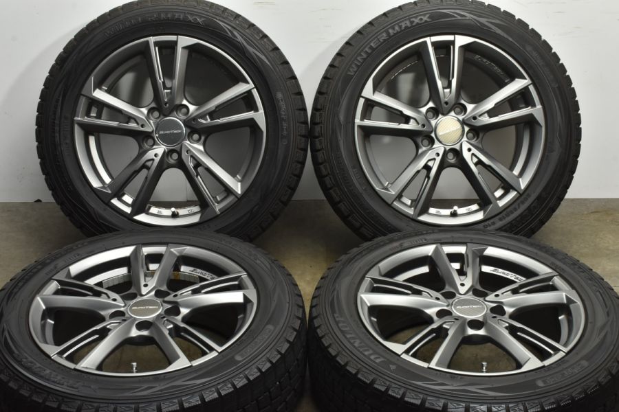 【美品】ユーロテック 16in 6.5J +48 PCD112 ダンロップ ウインターマックス WM01 205/55R16 VW ゴルフ  ヴァリアント トゥーラン