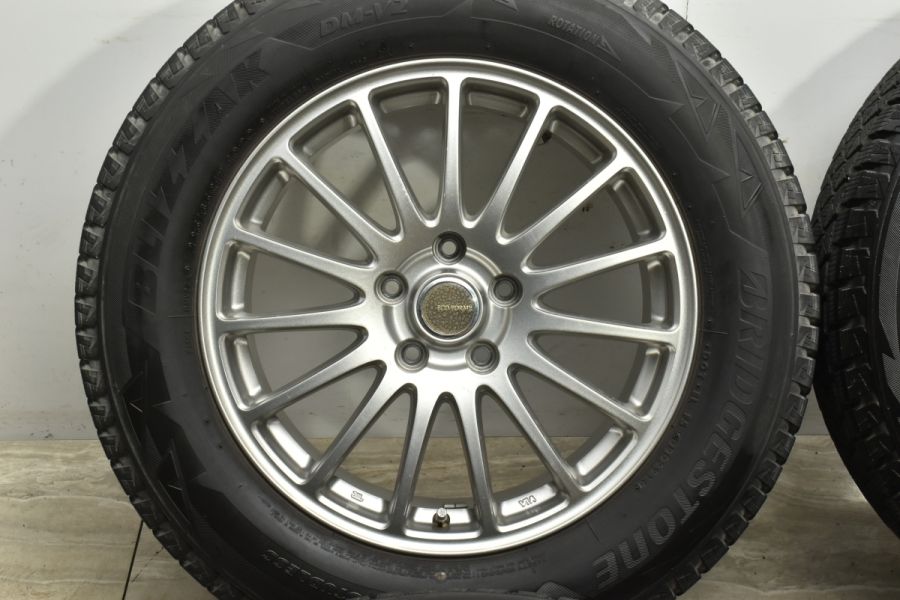 【美品】エコフォルム 17in 7J +45 PCD114.3 ブリヂストン ブリザック DM-V2 225/65R17 レクサス NX ハリアー  RAV4 CR-V エクストレイル