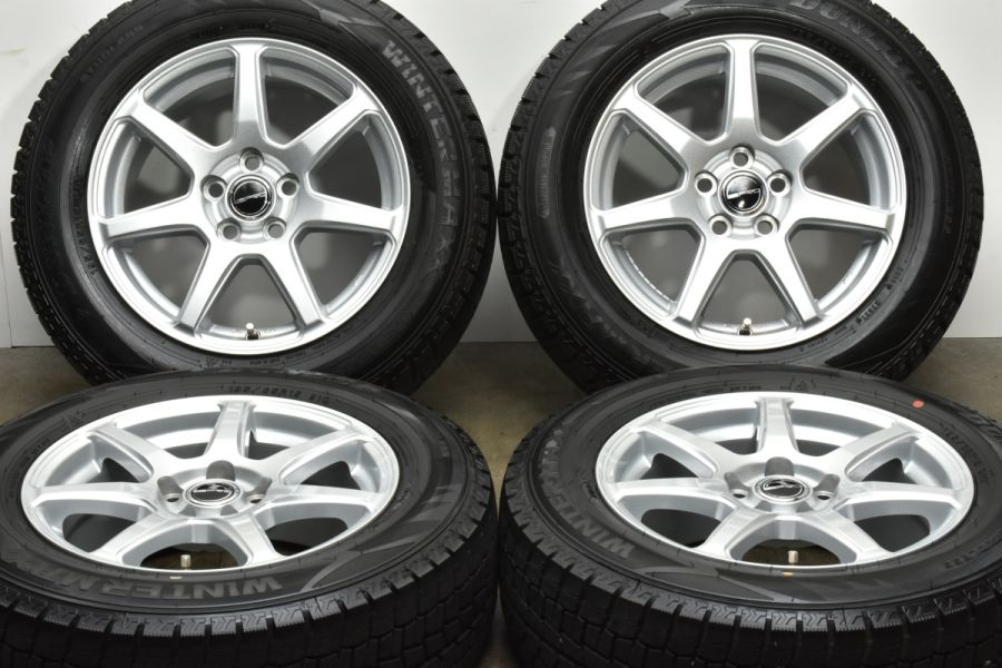 バリ溝 美品】PRD 15in 6.5J +40 PCD100 ダンロップ ウィンター 