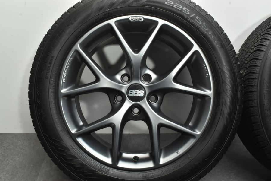 バリ溝 美品】BBS ジャーマニー SR 17in 7.5J +45 PCD112