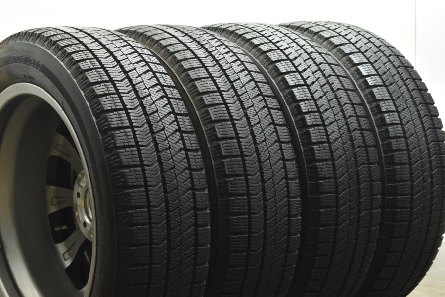 バリ溝 美品】バルミナ 17in 6J +40 PCD100 5穴 ブリヂストン ブリザック VRX2 195/60R17 ライズ ロッキー  HYBRID車 スタッドレス 中古 スタッドレスタイヤホイールセット | パーツ販売ナンバーワン