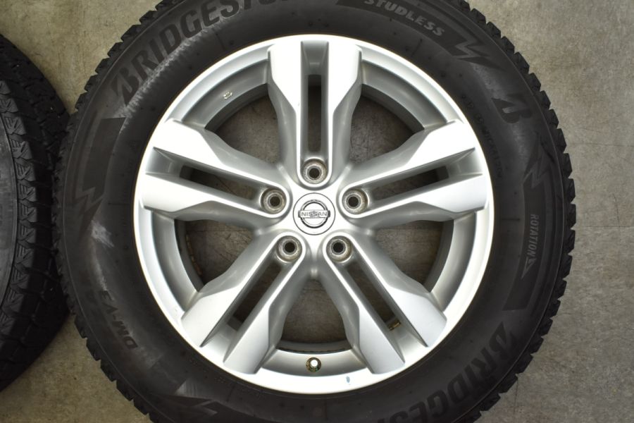 ニッサン T31 エクストレイル 純正 17in 7J +40 PCD114.3 ブリヂストン ブリザック DM-V3 225/65R17  エルグランド 中古 スタッドレスタイヤホイールセット | パーツ販売ナンバーワン