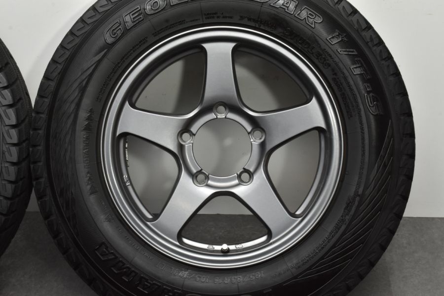 美品】オフパフォーマー RT-5N+II 16in 5.5J +22 PCD139.7 ヨコハマ ジオランダーi/T-S 185/85R16 ジムニー  AZオフロード 中古 スタッドレスタイヤホイールセット | パーツ販売ナンバーワン