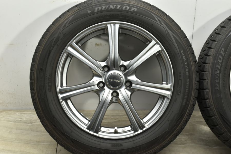 良好品】VERTICAL 17in 7J +48 PCD114.3 ダンロップ ウィンター 