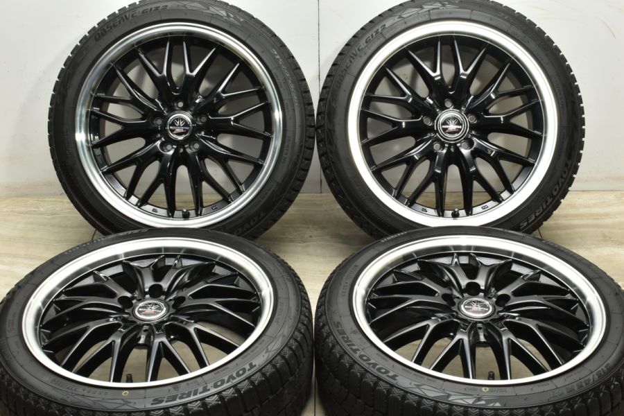 【バリ溝】ロクサーニ マルチフォルケッタ2 18in 7.5J +48 PCD114.3 トーヨー オブザーブ GIZ2 215/45R18 ノア  ヴォクシー ステップワゴン