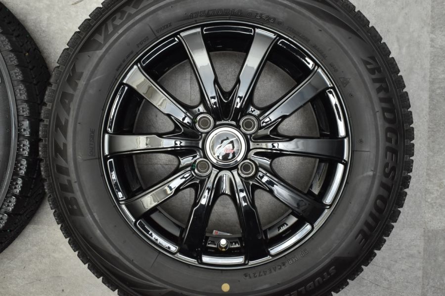 バリ溝 美品】WEDS Fang 14in 5.5J +38 PCD100 ブリヂストン