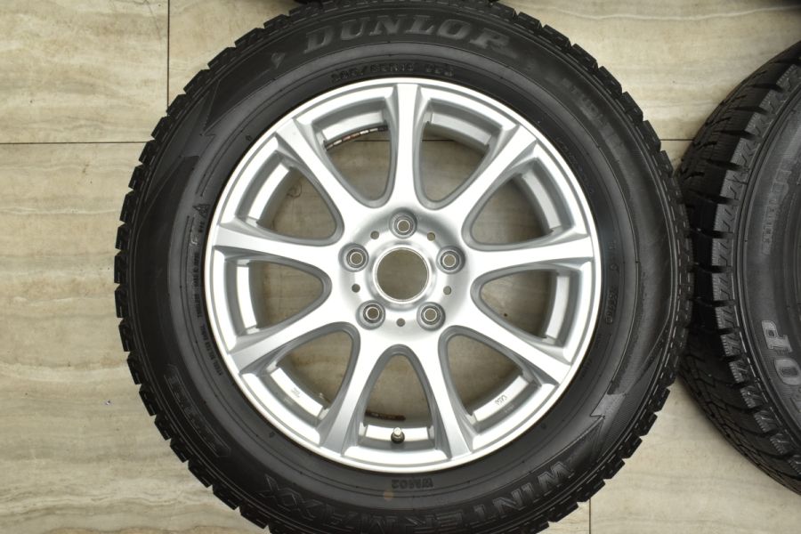 バリ溝】9本スポーク 16in 6.5J +40 PCD114.3 ダンロップ バリ溝】9本スポーク 16in 6.5J +40 PCD114.3 ダンロップ