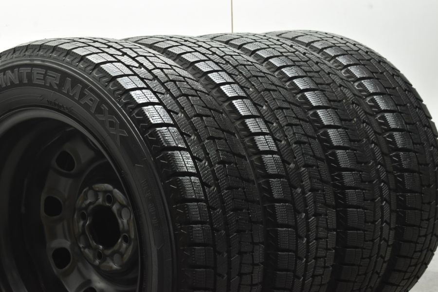 バリ溝 美品】スチールホイール 15in 5.5J +47 PCD100 ダンロップ ウィンタートランパス WM02 185/65R15 アクア  ヤリス ノート MAZDA2 中古 スタッドレスタイヤホイールセット | パーツ販売ナンバーワン