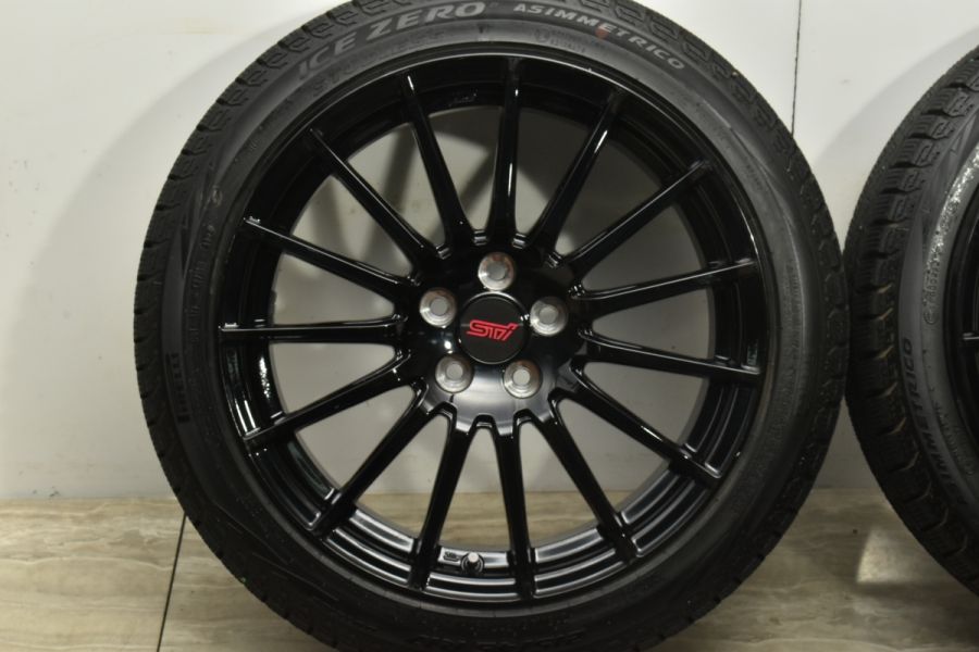 希少 バリ溝 美品】スバル BRZ 純正 STIスポーツパーツ 17in 7.5J +48 PCD100 ピレリ アイスゼロ 215/45R17  インプレッサ トヨタ GR86 中古 スタッドレスタイヤホイールセット | パーツ販売ナンバーワン