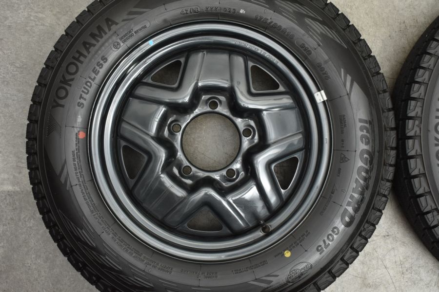 iceGURD G075 175 80 16 JB64ジムニー純正ホイール左前 アイス