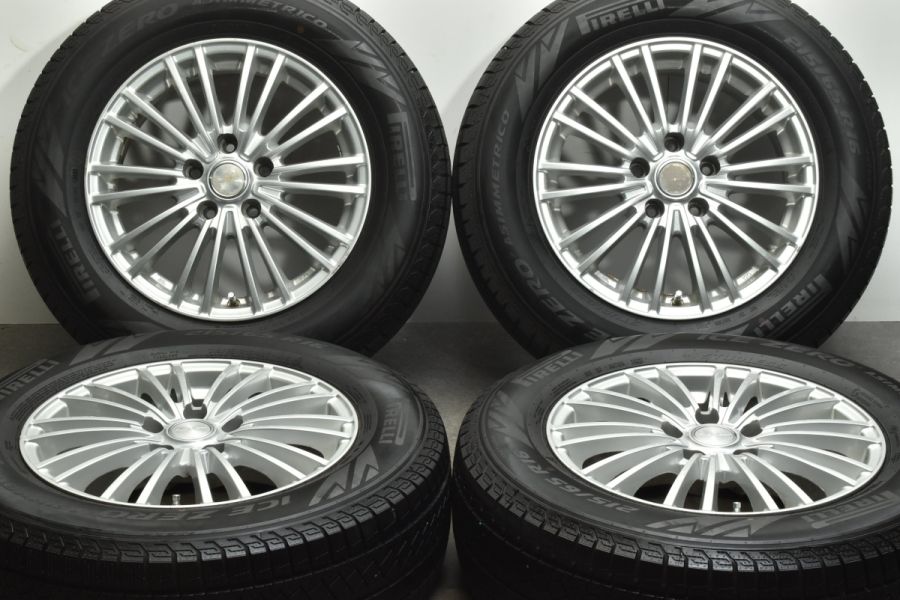 【バリ溝】LEBEN 16in 6.5J +40 PCD114.3 ピレリ アイスゼロアシンメトリコ 215/65R16 アルファード エクストレイル  エルグランド CX-30