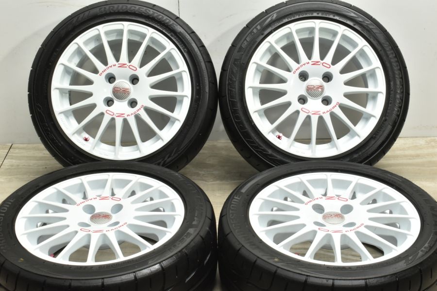 美品】OZ RACING スーパーツーリズモ WRC 15in 6.5J +37 PCD100 ブリヂストン ポテンザ RE-11A 195/50R15  ロードスター ヴィッツ デミオ 中古 タイヤホイールセット | パーツ販売ナンバーワン