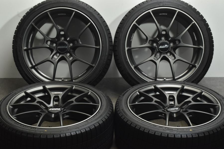 鍛造品】RAYS ボルクレーシング G025 18in 8J +45 PCD114.3 ダンロップ