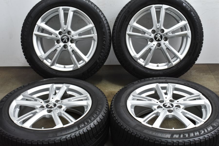 プジョー専用設計品】ユーロテック 17in 7J +45 PCD108 ミシュラン X-ICE 3+ 215/55R17 交換用 PEUGEOT  508 407 中古 スタッドレスタイヤホイールセット | パーツ販売ナンバーワン