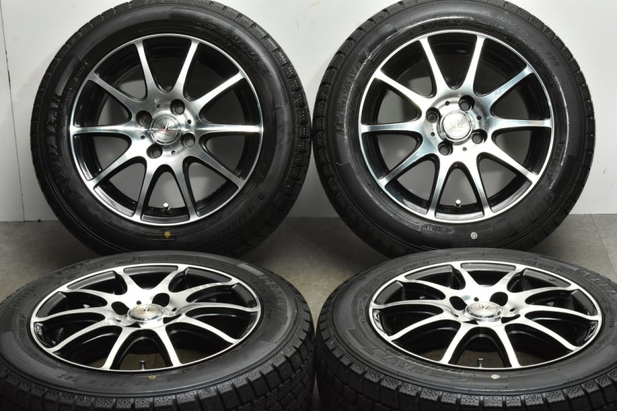 バリ溝】ロクサーニスポーツ 14in 5.5J +42 PCD100 グッドイヤー 