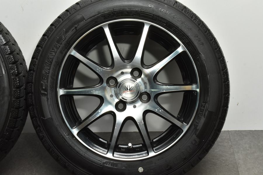 バリ溝】ロクサーニスポーツ 14in 5.5J +42 PCD100 グッドイヤー 
