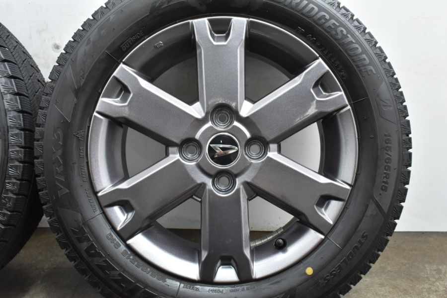 バリ溝 VRX3】ダイハツ タフト 純正 15in 4.5J +45 PCD100