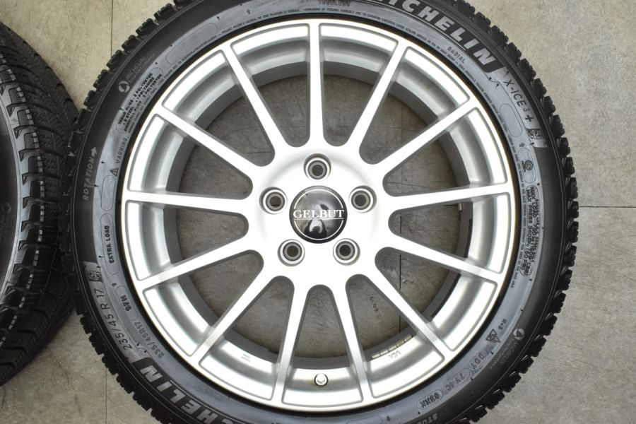 GELBUT 17in 7J +49 PCD112 ミシュラン X-ICE 3+ 235/45R17 VW ゴルフ ジェッタ パサート 交換用  スタッドレス 中古 スタッドレスタイヤホイールセット | パーツ販売ナンバーワン