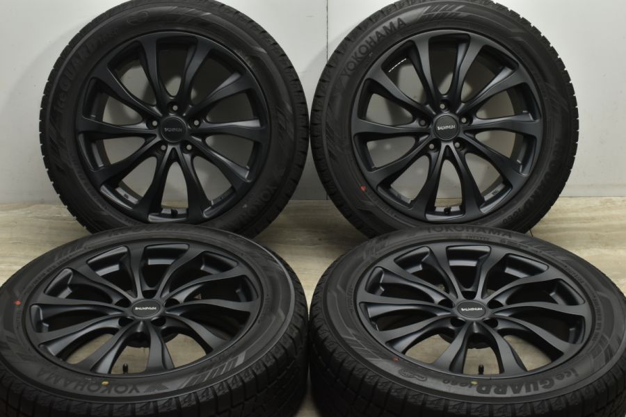 美品 バリ溝】バルミナ 18in 7.5J +42 PCD114.3 ヨコハマ アイスガード 