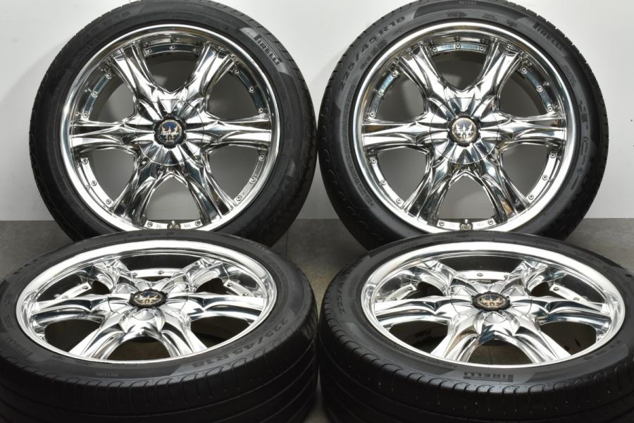 中古ノーマルタイヤホイール付き225/45R18 95Wステップワゴン、セレナ