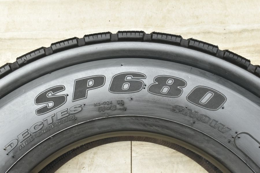 265/70R19.5 ダンロップSP680 極バリ目2本鉄ホイール付