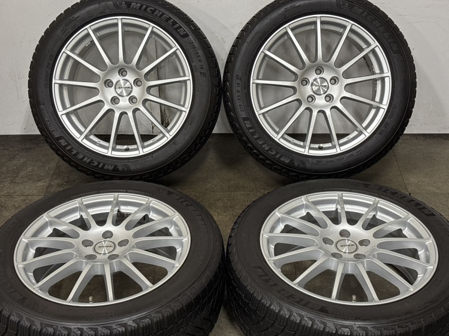 美品】WEDS IRVINE F01 18in 7.5J +51 PCD108 ミシュラン X-ICE SNOW