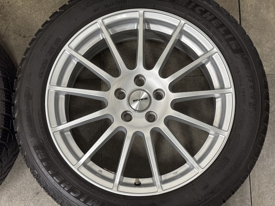 美品】WEDS IRVINE F01 18in 7.5J +51 PCD108 ミシュラン X-ICE SNOW