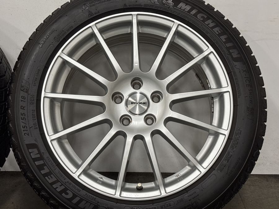 美品】WEDS IRVINE F01 18in 7.5J +51 PCD108 ミシュラン X-ICE SNOW